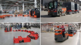 Video verschiedener Routenzüge von Linde Material Handling