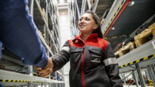 Servicetechnikerin von Linde Material Handling