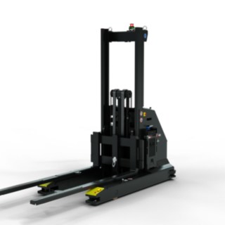 Der I-MATIC AS von Linde MH ist ein automatisierter Spreizenstapler.