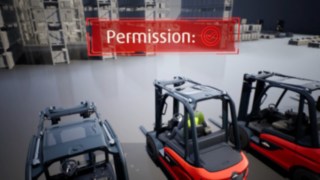 Mit myLinde können Sie festlegen, welcher Fahrer zu welchem Zeitpunkt welches Fahrzeug nutzen darf. Animiertes Video der Anmeldung mit Access Control von myLinde