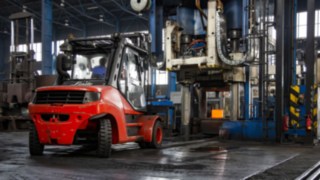 Der Linde H160 vor der Presse.