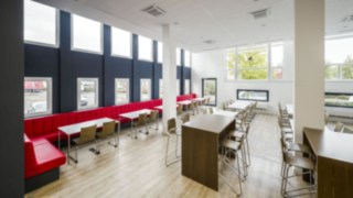 Innenansicht neues Gebäude bei Linde Innenansicht neues Gebäude bei Linde