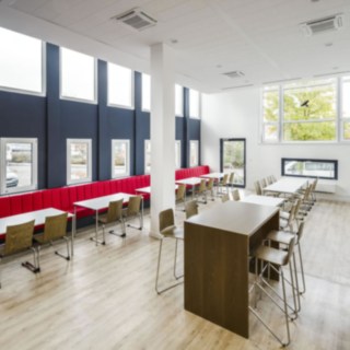 Innenansicht neues Gebäude bei Linde Innenansicht neues Gebäude bei Linde