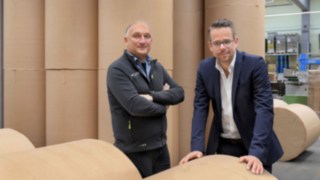 Porkurist Daniel Werner und Geschäftsführer Christoph Ettel von Franz Veit 