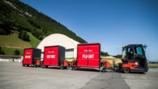 Routenzug von Linde im Einsatz bei Pilatus Routenzug von Linde im Einsatz bei Pilatus