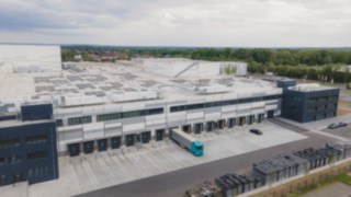 Luftaufnahme des KION Regional Distribution Center Central Europe in Kahl am Main