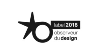 2018 erhielt die Roadster-Version des Linde E-Staplers E20 –E35 R den renommierten französischen Industriedesign-Award Observeur du Design. Logo des französischen Industriedesign-Awards Observeur du Design