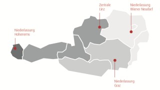 Ersatzteil Standorte von Linde Weltkarte mit Standorten für Ersatzteilversand