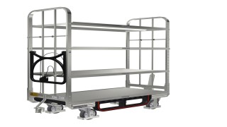 Routenzug-KLT-Regalwagen