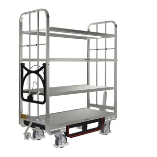 Routenzug-KLT-Regalwagen